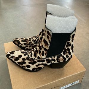 Matisse Golden Gate Calf Hair Boots in Snow Leopard